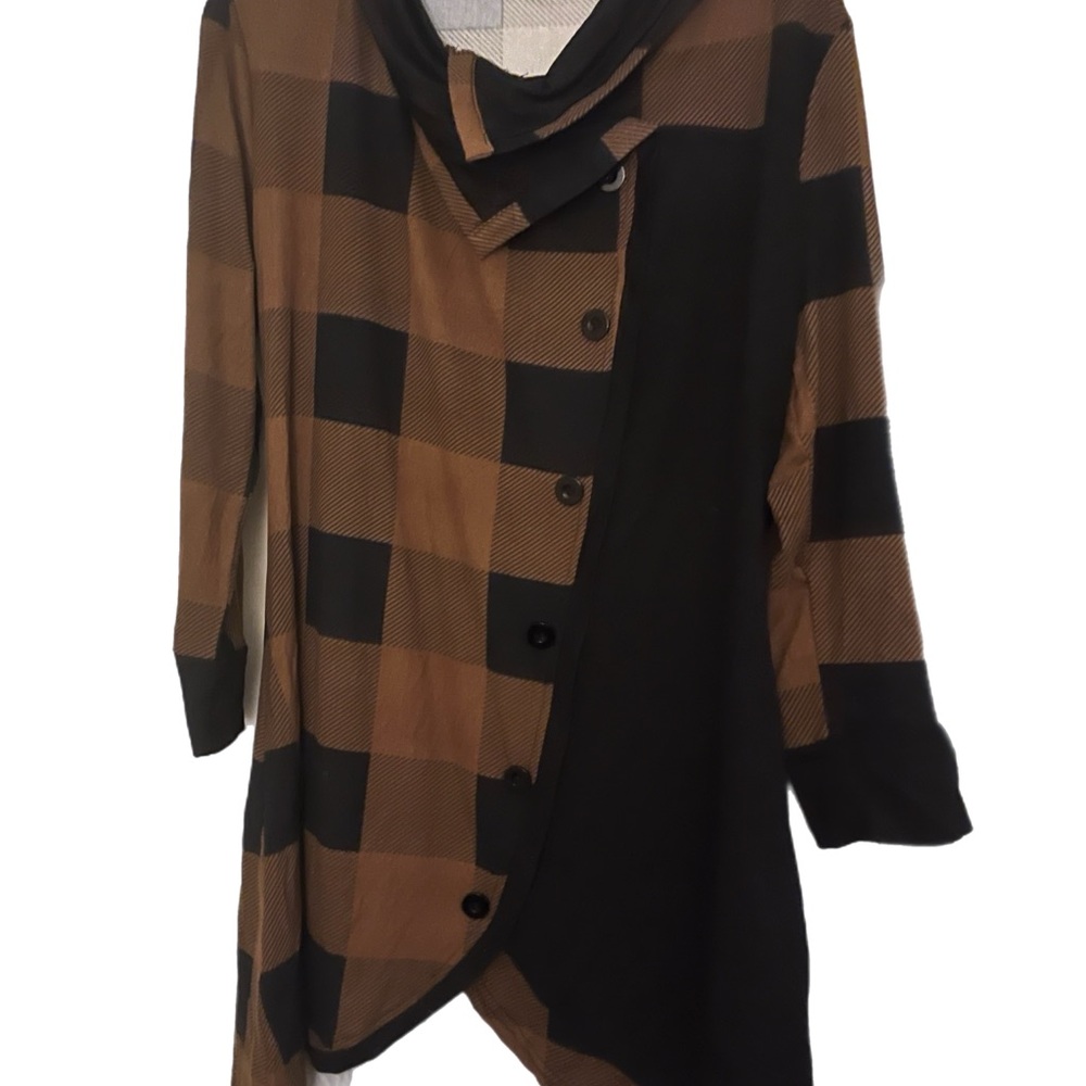 Reborn -Plaid Asymmetrical Women's Tunic